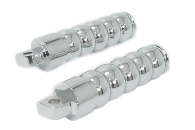 Chrome Hourglass Style Footpeg Set
