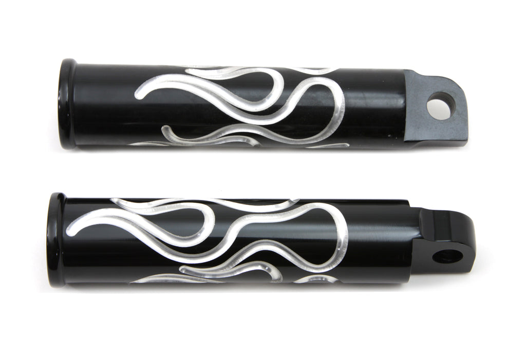 Black Flame Style Footpeg Set
