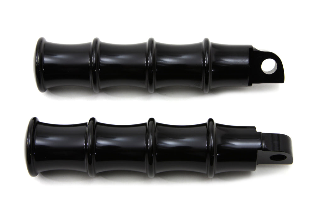 Black Tribal Style Footpeg Set