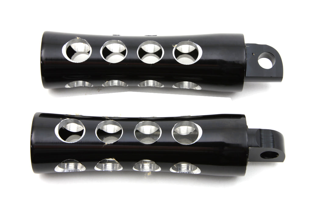 Black Concave Style Footpeg Set