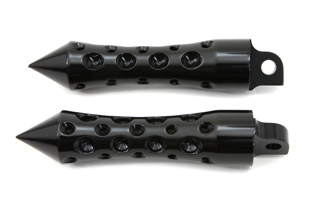 Black Agostinni Spike Gladiator Solid Footpeg Set