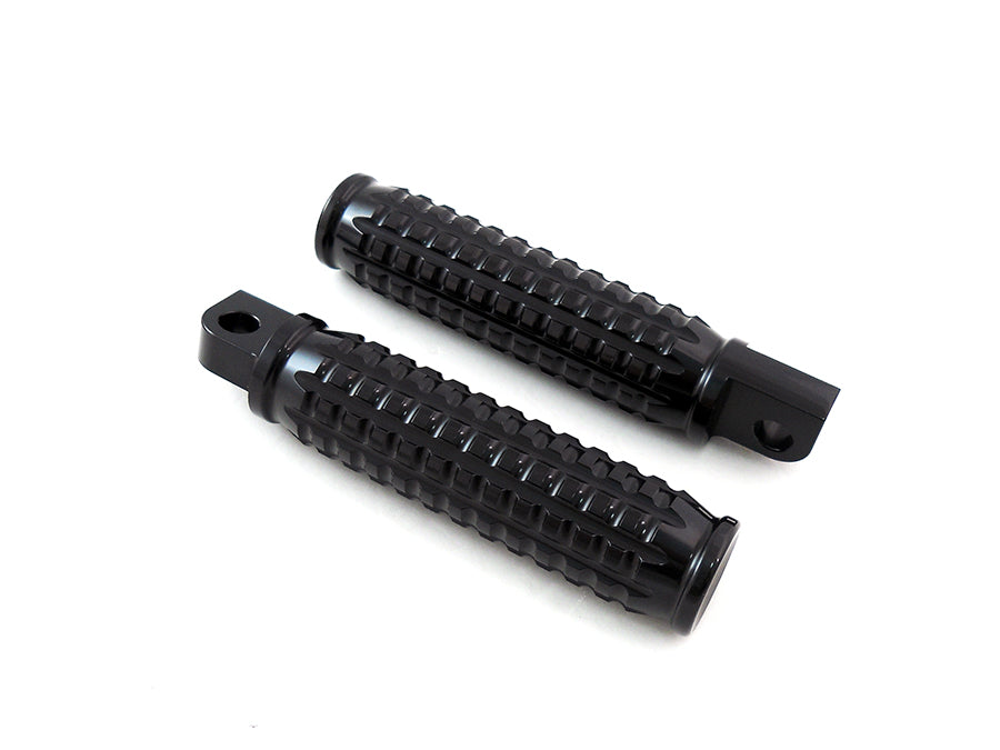 Black Grained Style Footpeg Set
