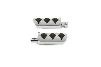 Diamond Style Adjustable Footpeg Set Chrome