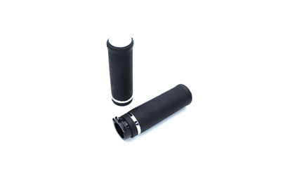 Black Grip Set with Chrome End Caps
