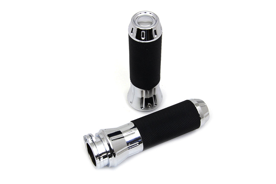 Black Grip Set with Chrome End Caps