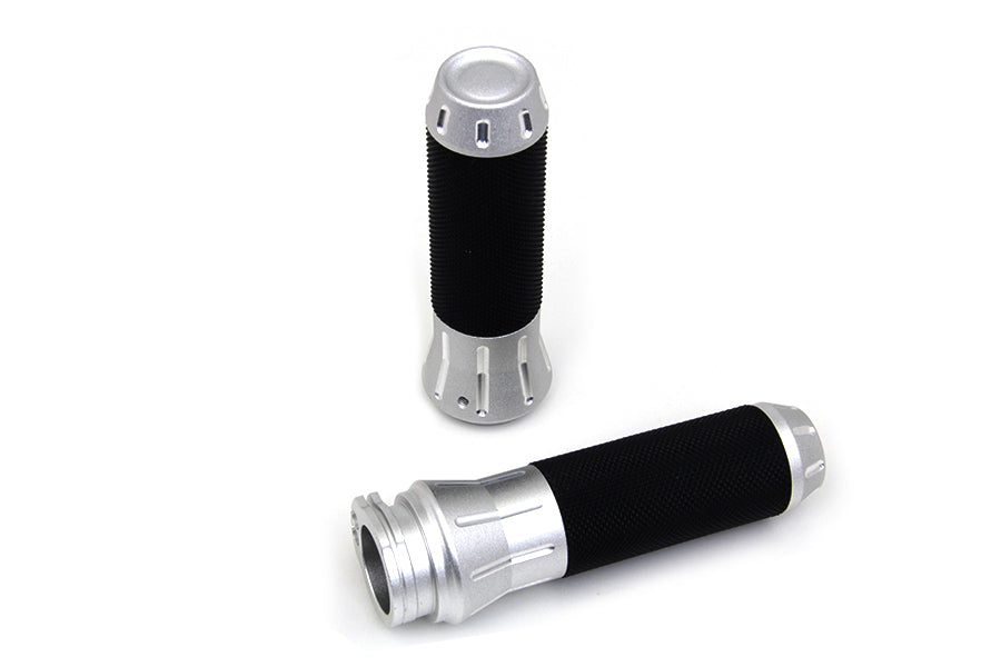 Black Grip Set with Chrome End Caps