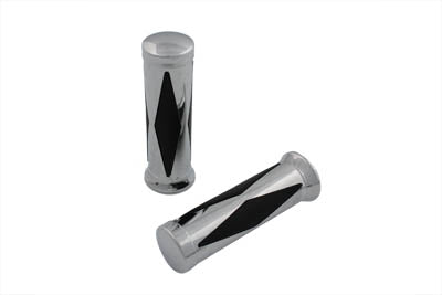 Diamond Style Grip Set with Chrome End Cap