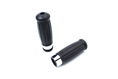 Black Rubber Style Throttle By Wire Grip Set