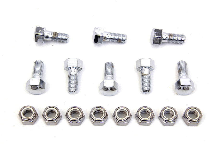 Rear Brake Drum Bolt and Nut Kit Chrome