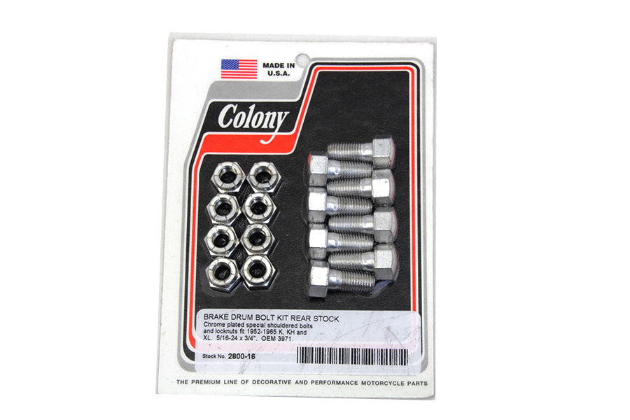 Rear Brake Drum Bolt and Nut Kit