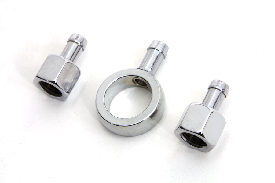 Chrome Gas Tank Fitting Kit