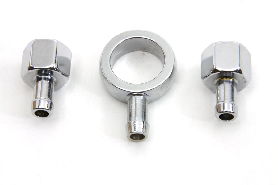 Chrome Gas Tank Fitting Kit