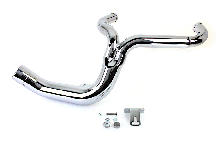 FLT 2:1 Lake Style Exhaust System Chrome