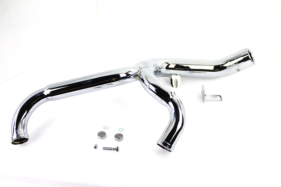 FLT 2:1 Lake Style Exhaust System Chrome