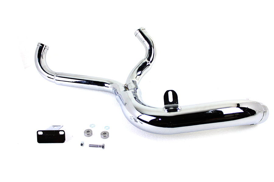 FLT 2:1 Lake Style Exhaust System Chrome