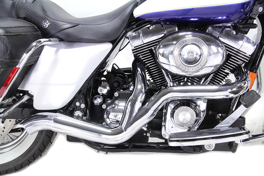 07-16' Harley Davidson FLT Wyatt Gatling 2 into 1 Exhaust Header Set- Chrome