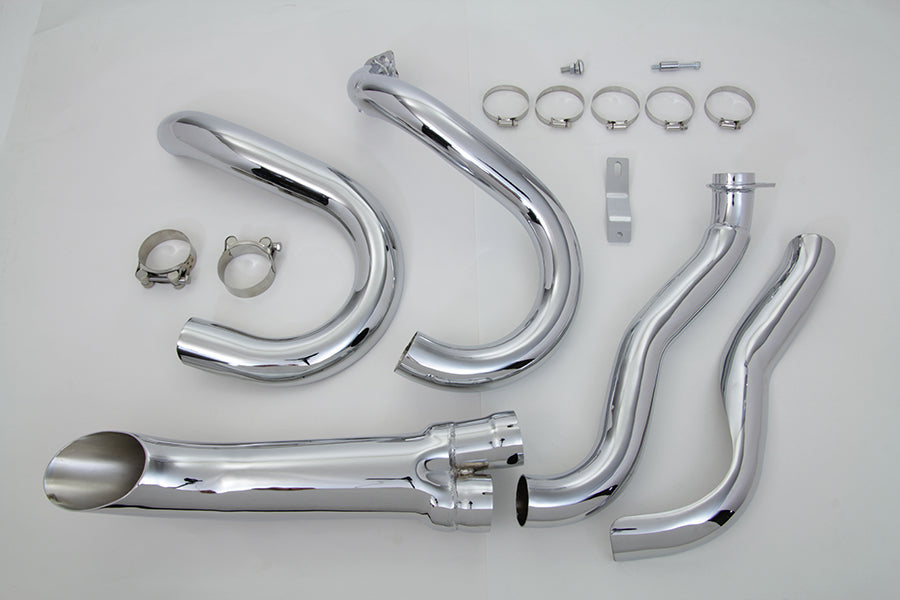 Chrome 2 into 1 Exhaust Header Set