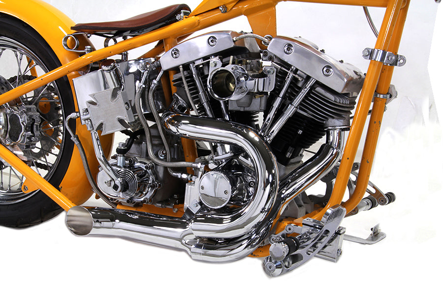 Chrome 2 into 1 Exhaust Header Set