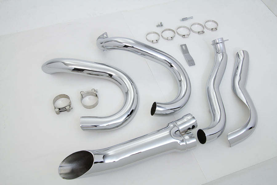Chrome 2 into 1 Exhaust Header Set