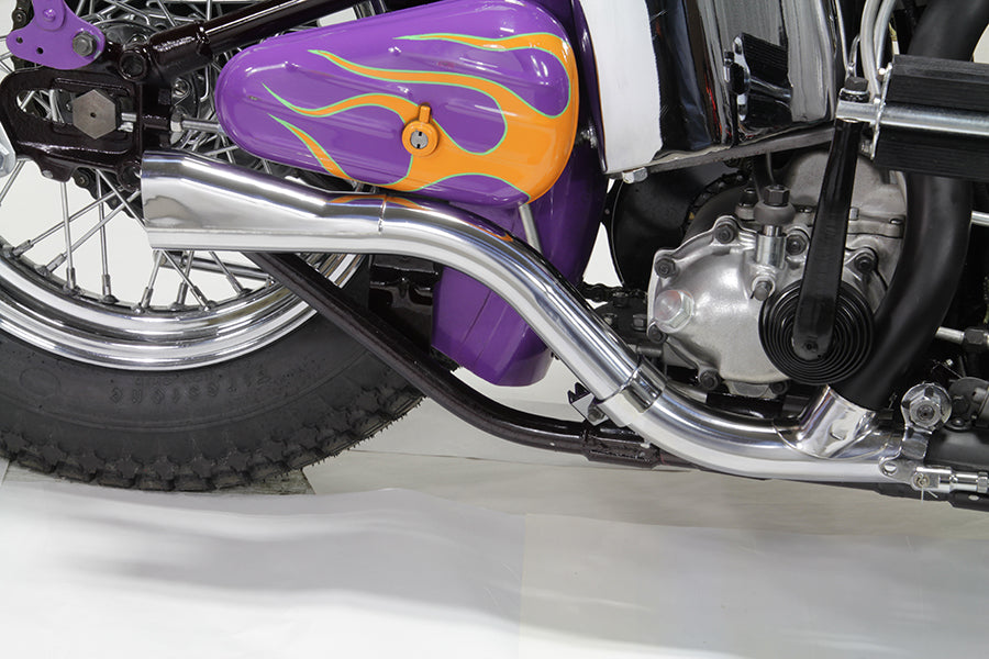 Bobber Style Muffler Upsweep Chrome
