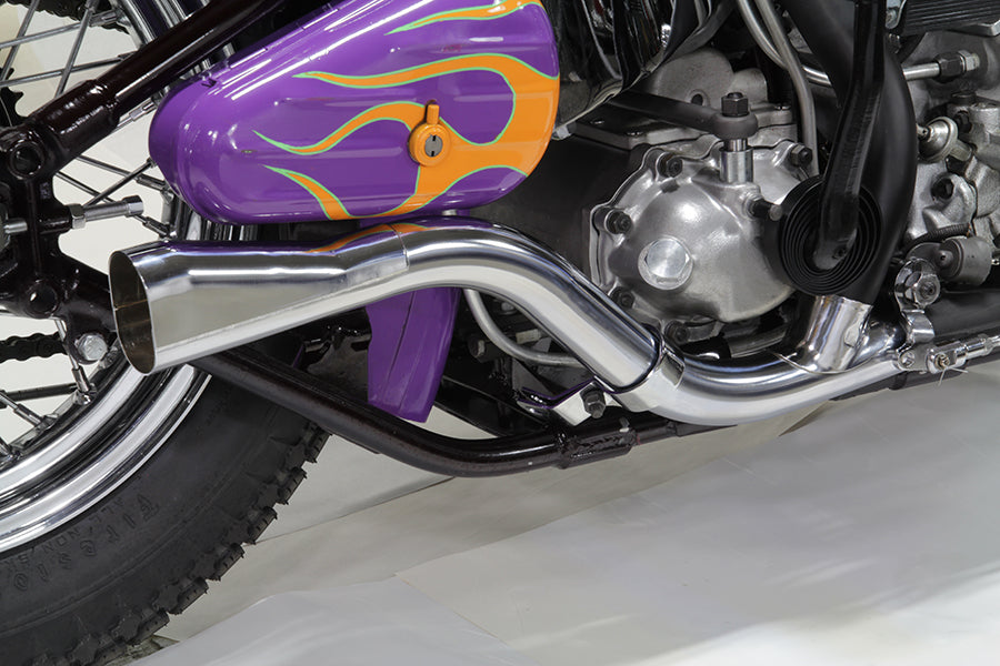 Bobber Style Muffler Upsweep Chrome