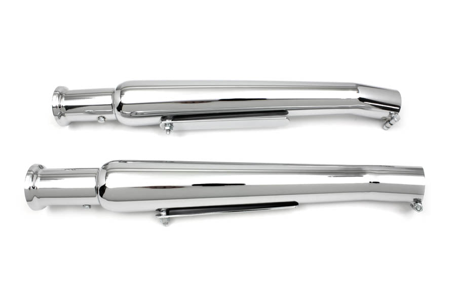 Chrome Megaphone Muffler Tip Set