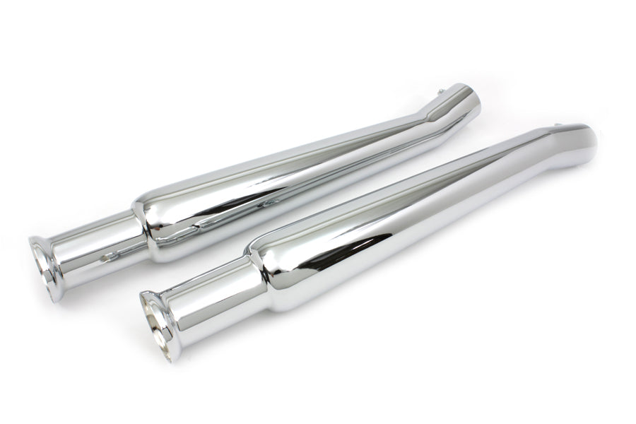 Chrome Megaphone Muffler Tip Set