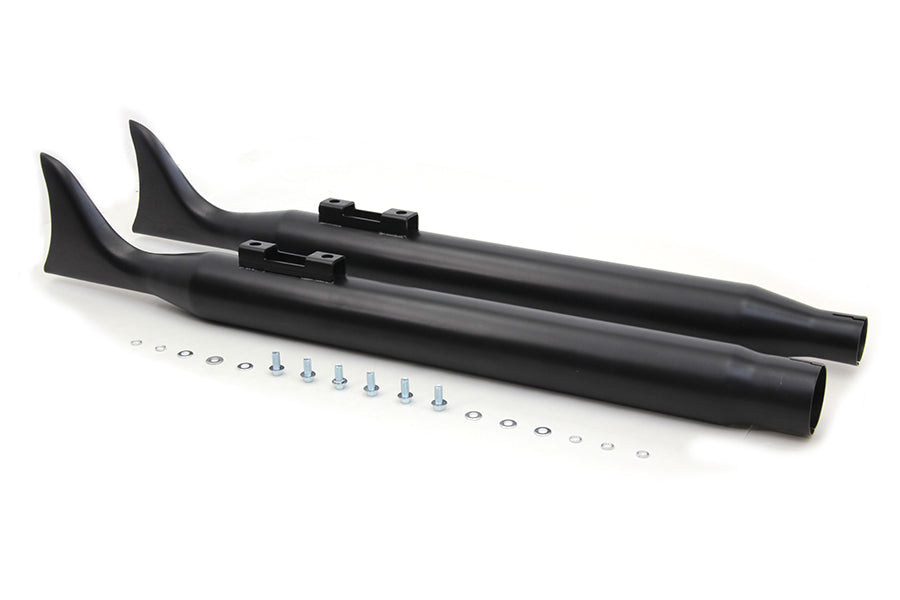 M8 Black Fishtail Muffler Set