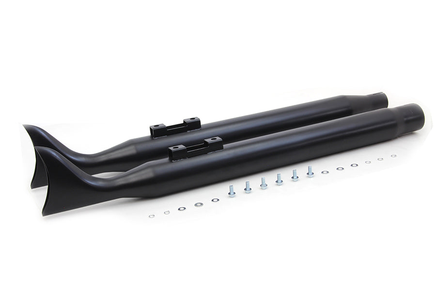 M8 Black Fishtail Muffler Set