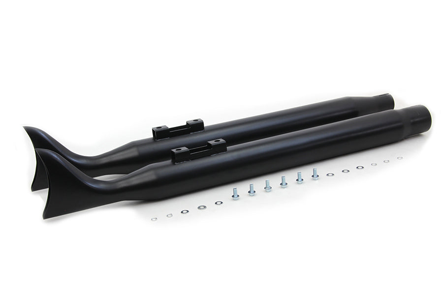 M8 Black Fishtail Muffler Set