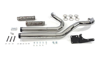 Harley Davidson 2006-17' FXD 2 Into 2 Exhaust System Staggered Style