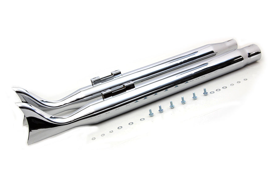M8 Chrome Fishtail Muffler Set