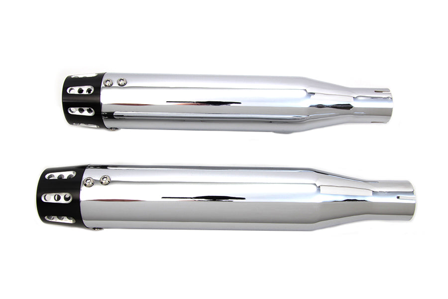 Chrome Tapered Revolver Tip Muffler Set