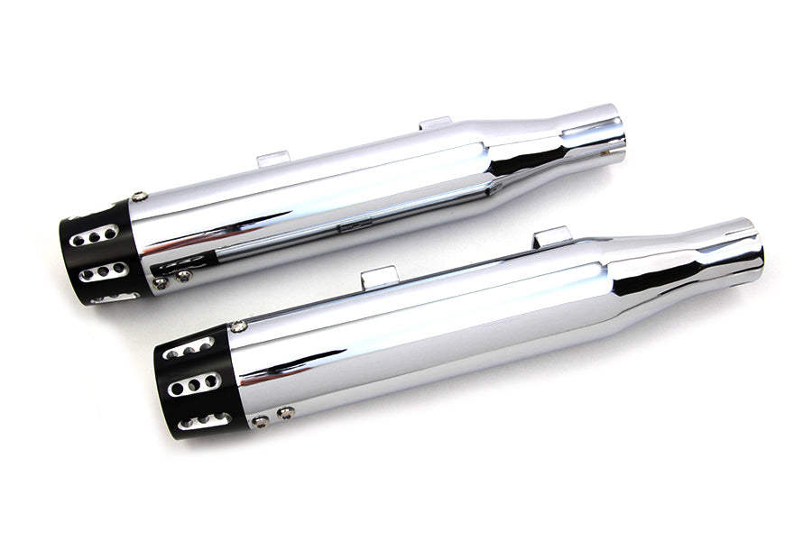 Chrome Tapered Revolver Tip Muffler Set