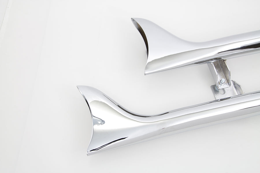 Indian Straight Fishtail Set Chrome