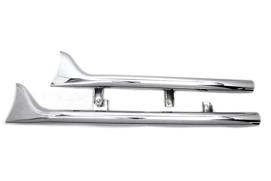 Indian Straight Fishtail Set Chrome