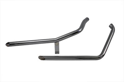 Exhaust Drag Pipe Set Slash Cut Ends