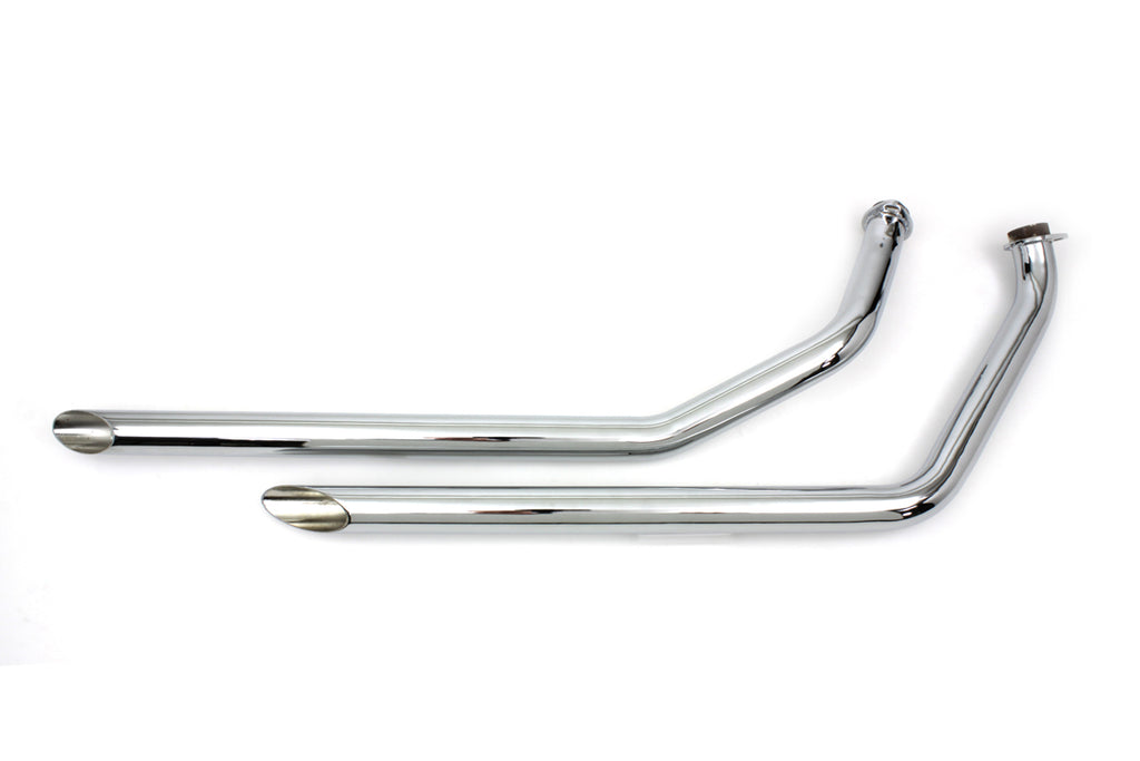 Exhaust Drag Pipes Set Slash Cut