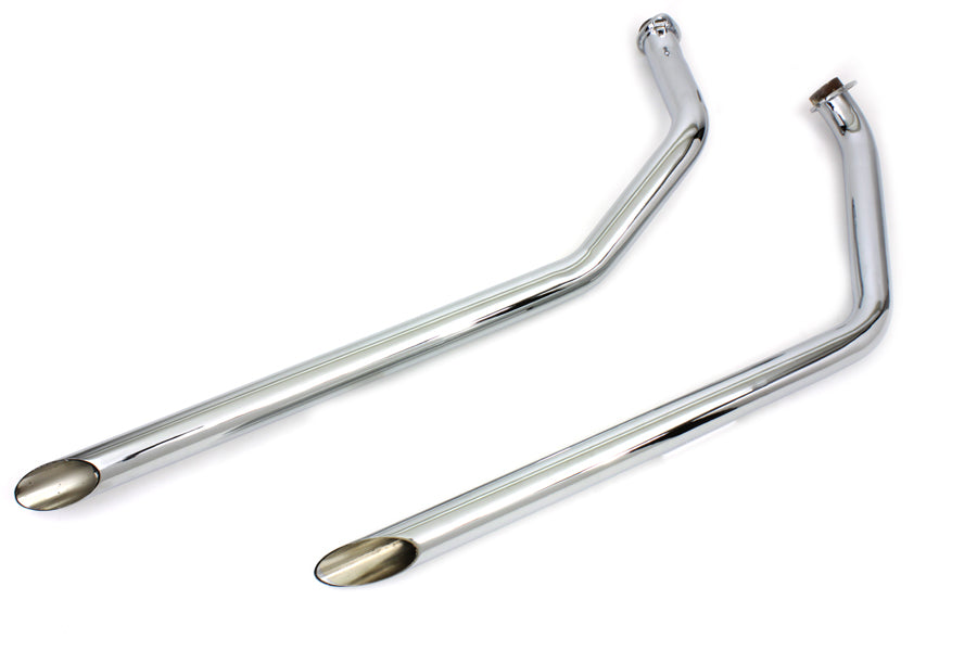 Exhaust Drag Pipes Set Slash Cut