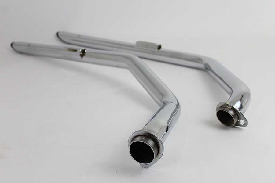 Exhaust Drag Pipe Set with Black Tips