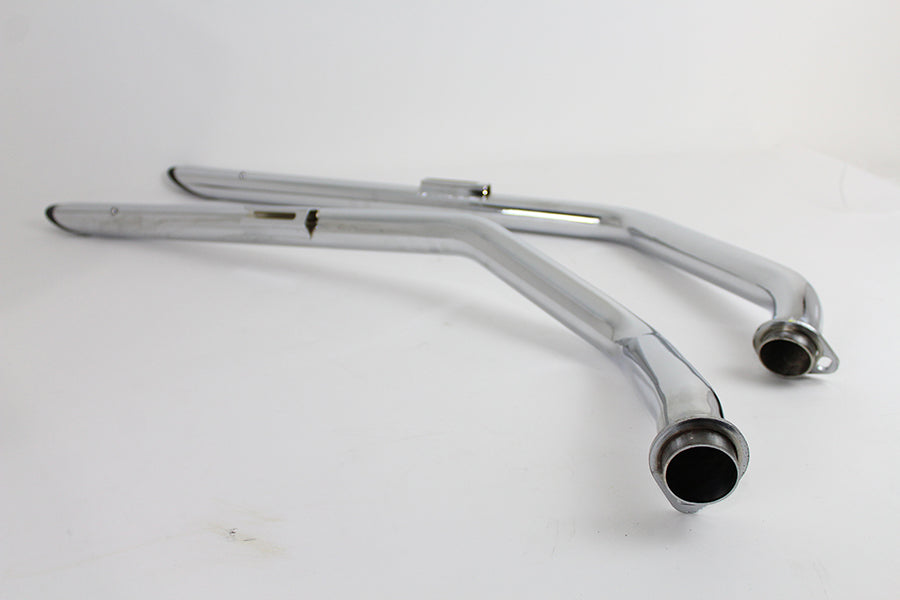 Exhaust Drag Pipe Set with Black Tips