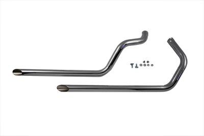 Exhaust Drag Pipe Set Slash Cut