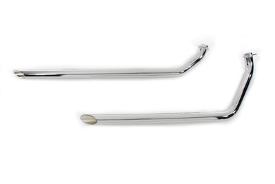 Exhaust Drag Pipe Set Slash Cut