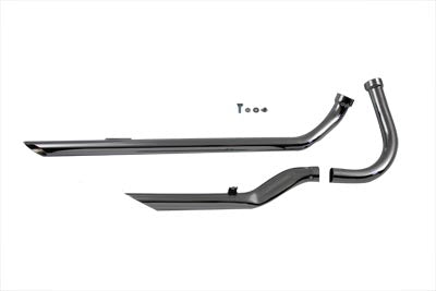 Exhaust Drag Pipe Set Flat Front Pipe