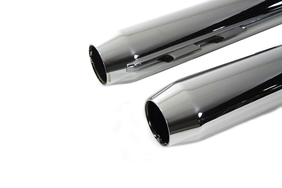 Muffler Set With Chrome Short Tapered End Tips