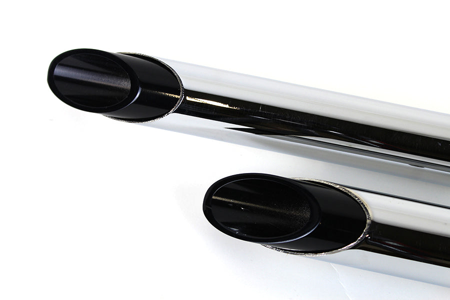 Drag Pipe Set Slash Cut End with Black Tips