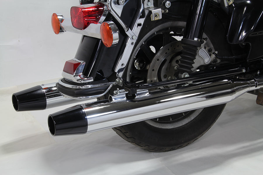 Wyatt Gatling Muffler Set with Black Long Tapered End Tips