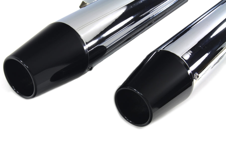 Wyatt Gatling Muffler Set with Black Long Tapered End Tips