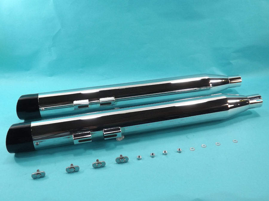 Chrome Muffler Set with Slash Cut End Tips
