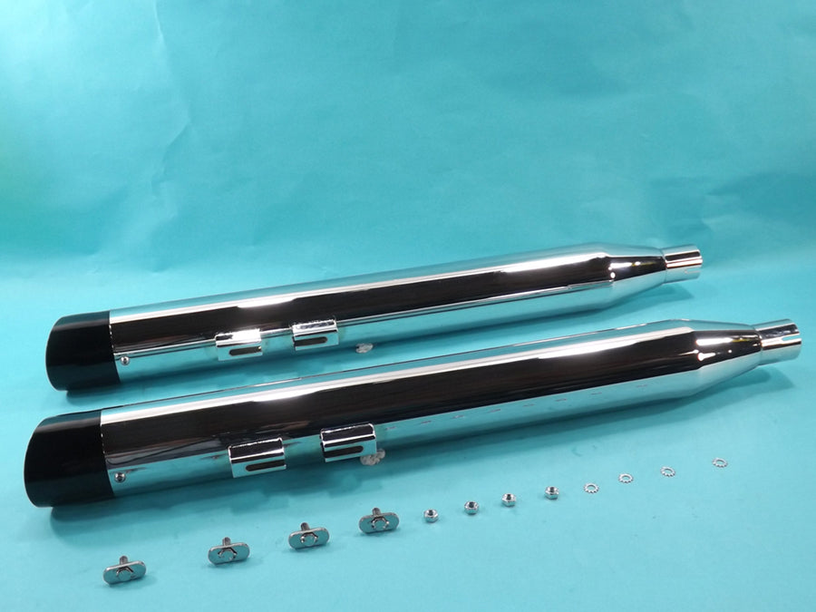 Chrome Muffler Set with Slash Cut End Tips